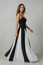 Lovie – Moderner Kontrast – Elegantes Maxikleid für Damen