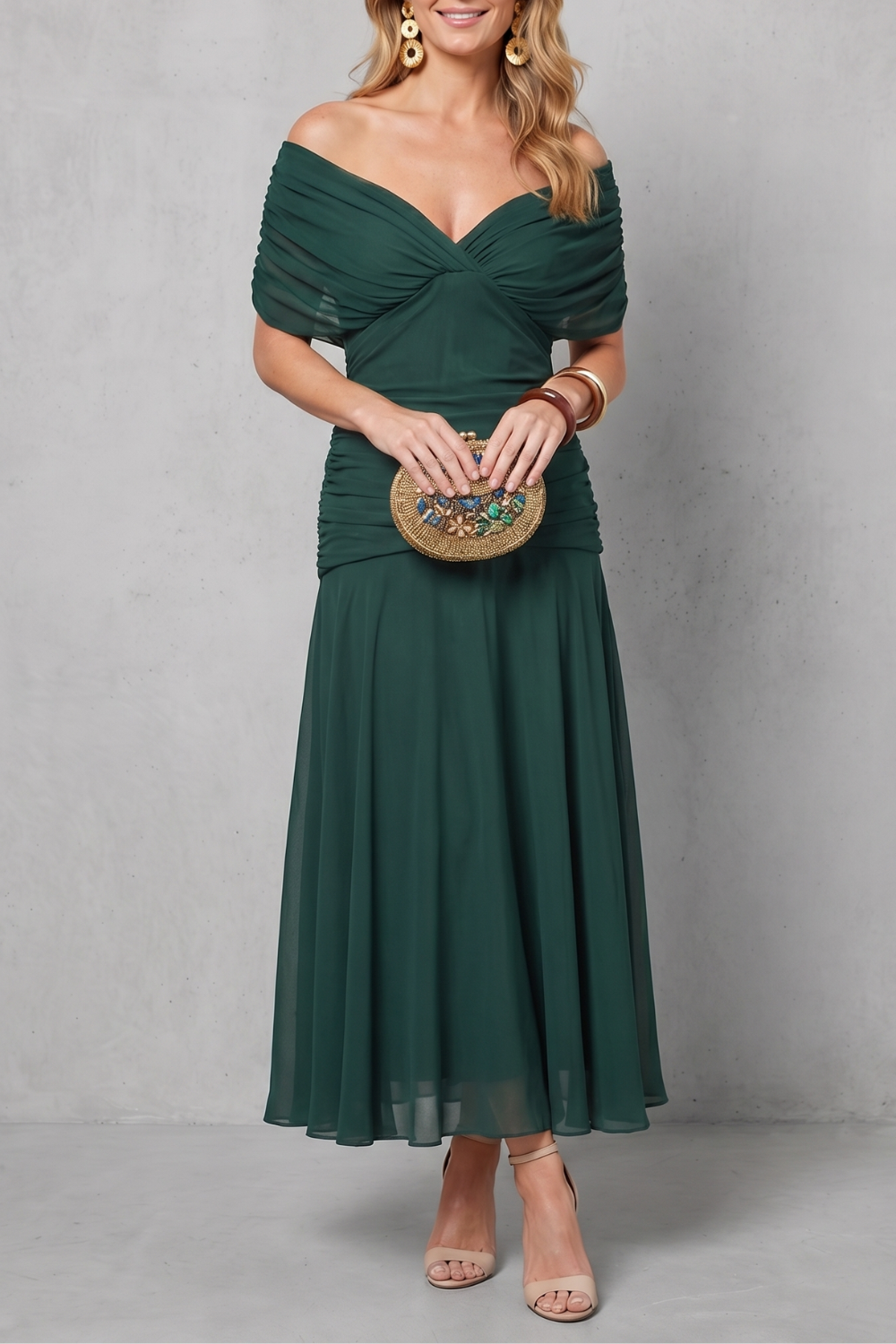 Verdelisse – Fließender Blumen-Print – Maxikleid