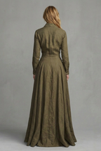 Verona – Langärmeliges Maxikleid mit Kragen