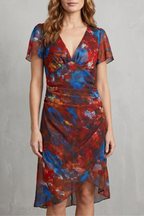 Velmora – Abstrakt-bohemianischer Charme – Midikleid