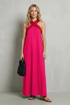 Seravelle – Kreuzträger-Eleganz – Maxikleid