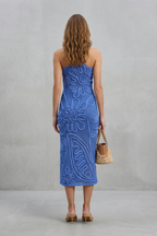 Fiorèra – Sculpted crochet bloom – Textured midi dress