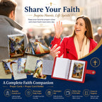 ✝🙏Katholischer Heiligenkartenhalter aus Kunstleder – Taschen-Gebetskartenorganizer mit Druckknopfverschluss