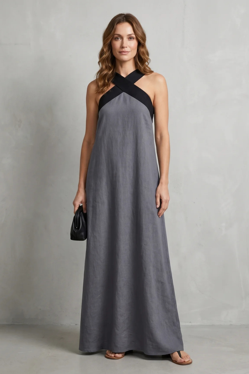 Seravelle – Kreuzträger-Eleganz – Maxikleid