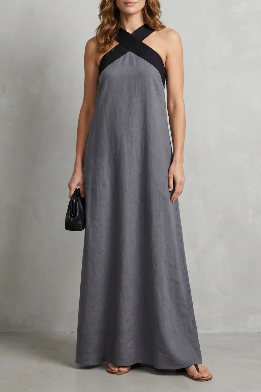 Seravelle – Kreuzträger-Eleganz – Maxikleid