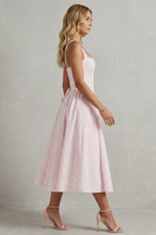 Kaydelle – Sommercharme im Vichy-Muster – Midikleid