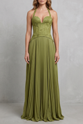 Kenlisse – Korsettfalten-Eleganz – Maxikleid
