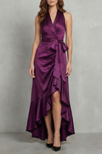 Noctavelle – Satin drapierte Silhouette – Langes Abendkleid