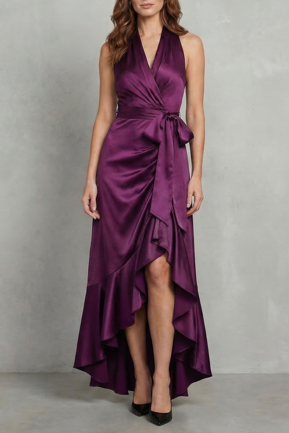 Noctavelle – Satin drapierte Silhouette – Langes Abendkleid