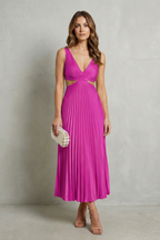 Elodienne – Eleganz mit Falten in der Taille – Maxikleid