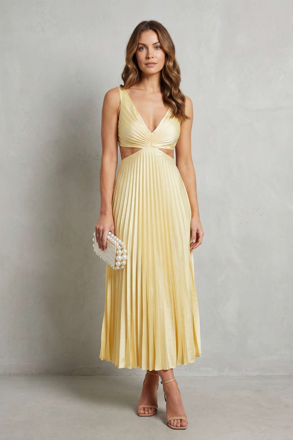 Elodienne – Eleganz mit Falten in der Taille – Maxikleid