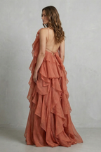 Bellarose – Mehrlagiges Rüschen-Statement – Maxikleid