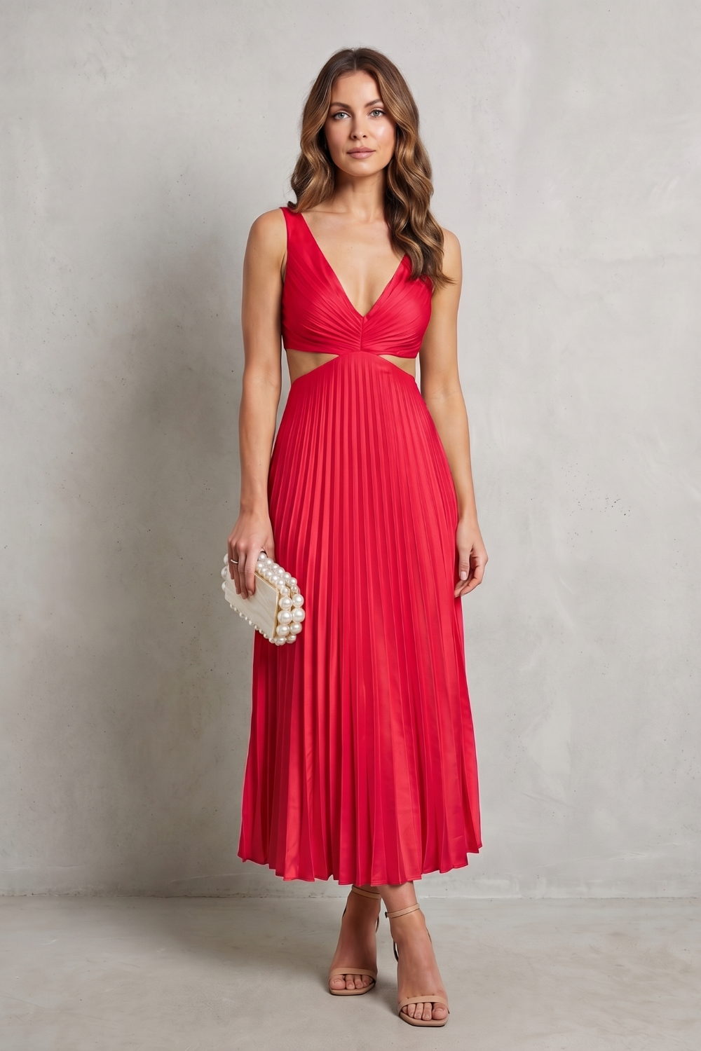 Elodienne – Eleganz mit Falten in der Taille – Maxikleid