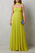Makayelle – Plissiertes Neckholder-Kleid – Maxikleid