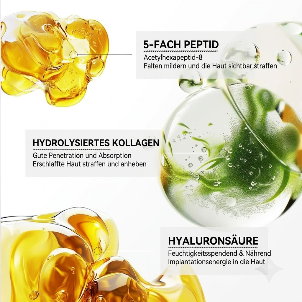 Nackencreme mit Rollenmassage 🧴 Kollagen & Hyaluronsäure | Strafft den Hals, reduziert Falten & Doppelkinn