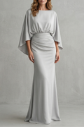 Silvarelle – Elegante Fledermausärmel – Maxikleid