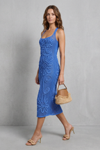 Fiorèra – Sculpted crochet bloom – Textured midi dress