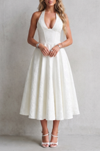 Rosalune – Trägerkleid mit floraler Eleganz – Midikleid