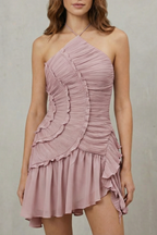 Aureline – Asymmetric ruffle elegance – Mini dress