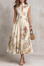 Noirelle – Vintage floral elegance – Midi dress