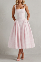 Kaydelle – Sommercharme im Vichy-Muster – Midikleid