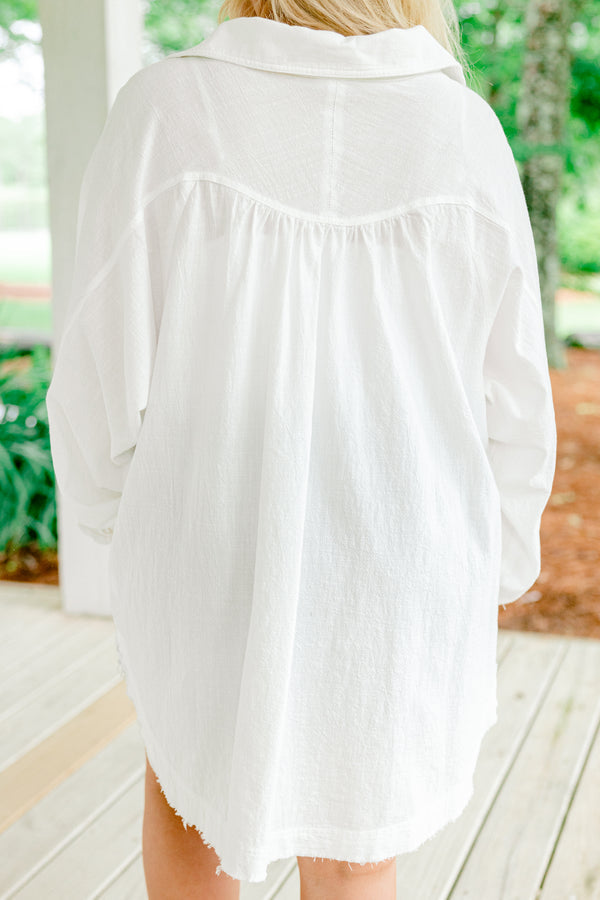 A Different Wave Length Top, Off White