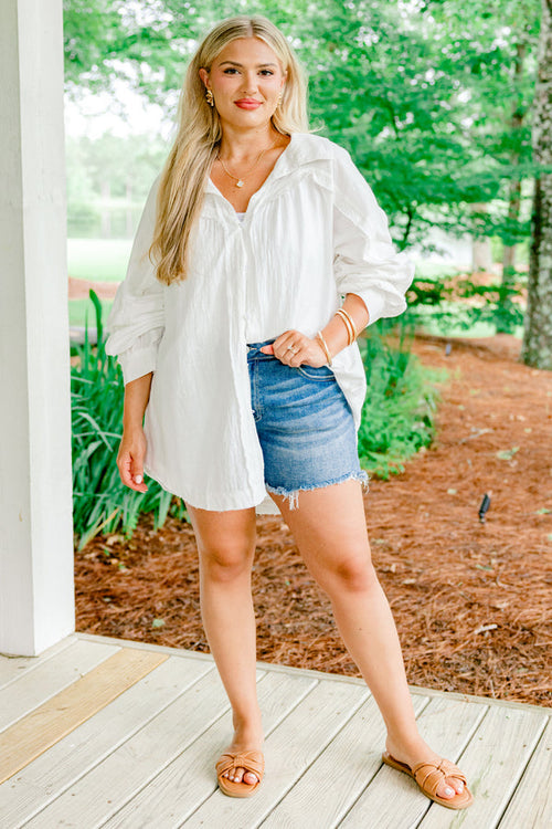 A Different Wave Length Top, Off White