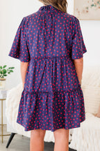 A Is For Apple Dress, Navy