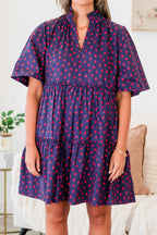 A Is For Apple Dress, Navy