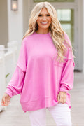 Just Take A Break Pullover, Helles Mauve