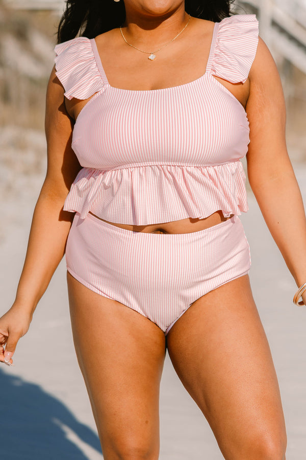 Breeze Through Paradise Tankini, Pink Stripe