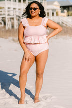Breeze Through Paradise Swim Bottom, Pink Stripe