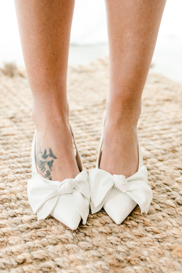 Traumhafte Kitten Heels, Weiß