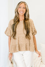 A Rosy Smile Top, Brown