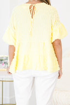 Rosy Smile Top, Hellgelb