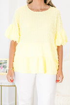 Rosy Smile Top, Hellgelb