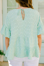 A Rosy Smile Top, Seafoam