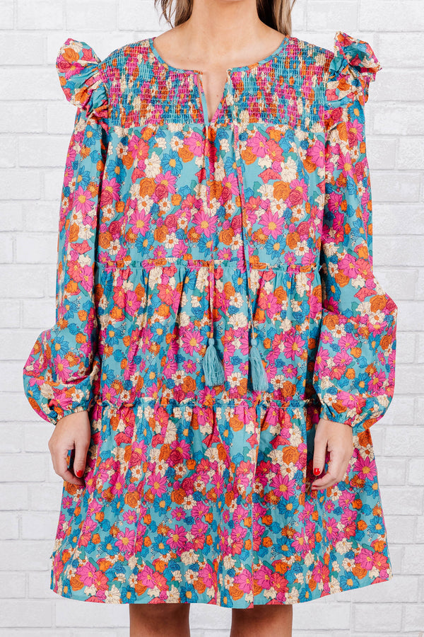 Ein Secret Garden Kleid, Mint Pink