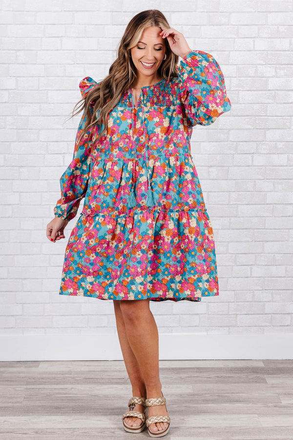 Ein Secret Garden Kleid, Mint Pink