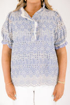 Above And Beyond Top, Chambray
