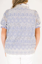 Above And Beyond Top, Chambray