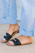 Across The Boardwalk Sandals, Black