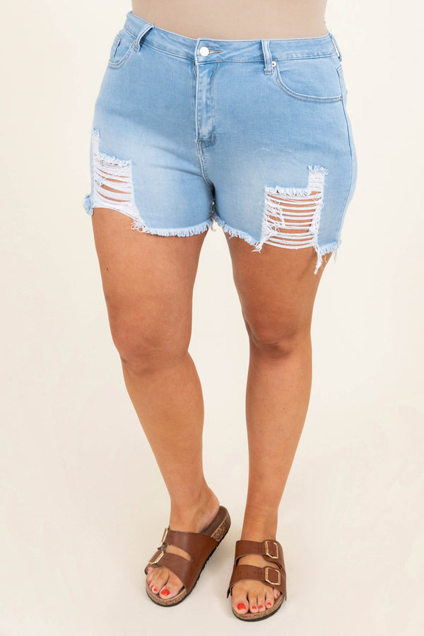Act Sweet Shorts, Light Blue
