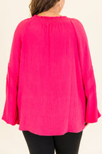 Adulting Is Hard Top, Fuchsia