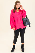 Adulting Is Hard Top, Fuchsia
