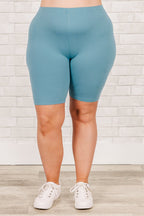Adventure Unlimited Biker-Shorts, Dusty Teal