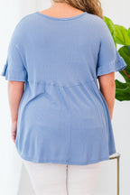 Alive And Free Top, Denim Blue