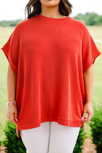 All About Knits Top, Burnt Orange