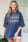 All American Babe Boyfriend Tee, Navy