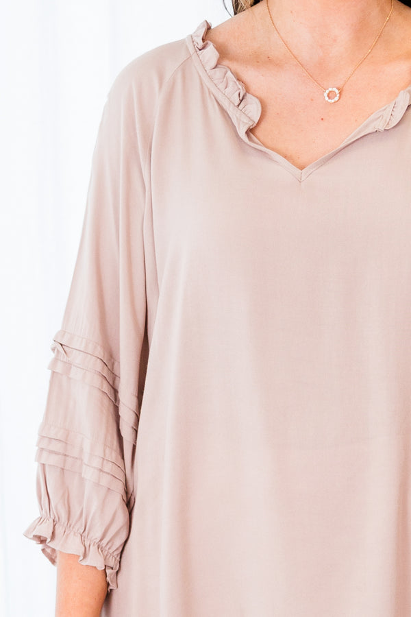 Almost Ready Top, Taupe